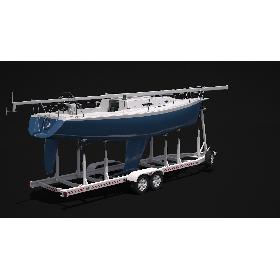Sailboat and Trailer model